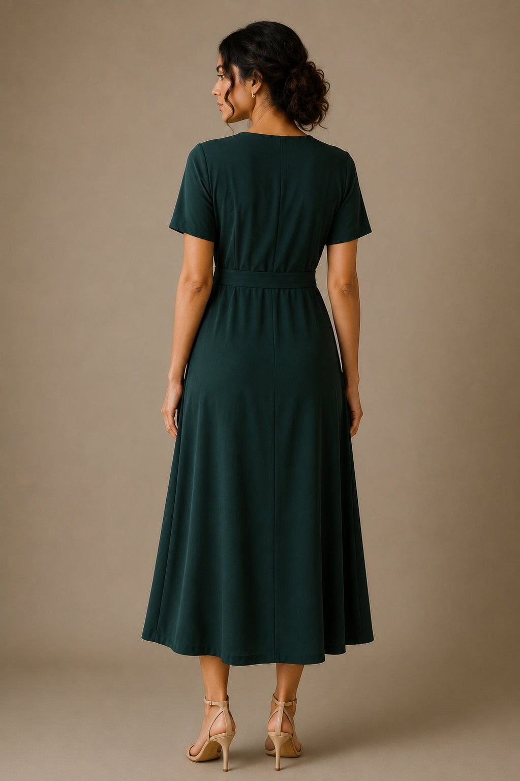 Wrap Dress - Midnight Green