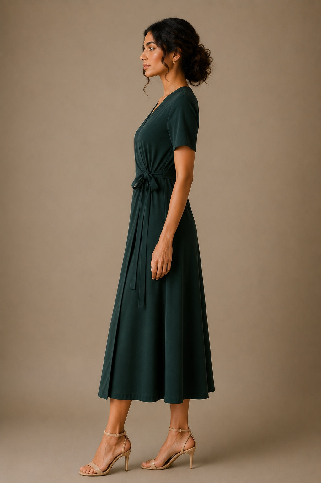 Wrap Dress - Midnight Green
