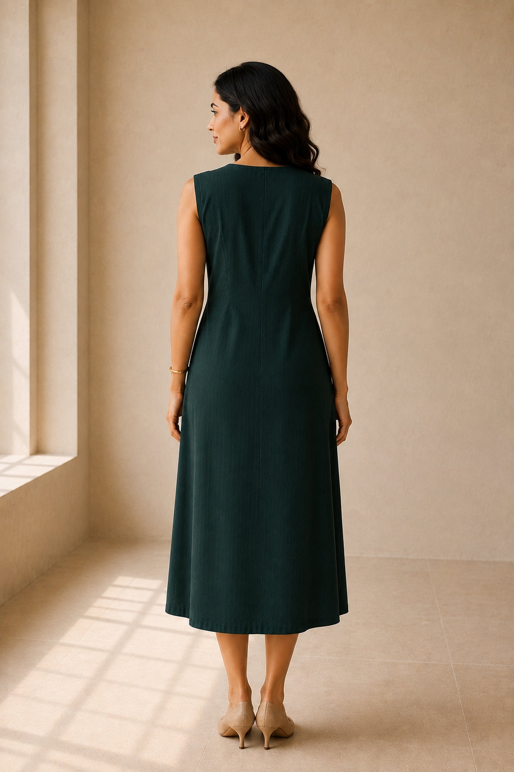 Wrap Dress - Midnight Green